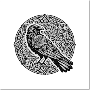 Raven Celtic Mandala Posters and Art